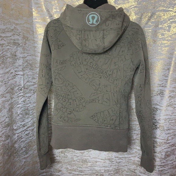 Lululemon Hunter Green Love & Peace Revolution Hoodie Size 6 - Picture 7 of 12